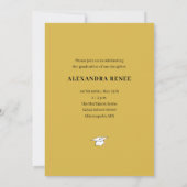 Invitation Graduate 3 Photos Collage Gold Classe de 2025 (Dos)