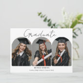 Invitation Graduate Arch Photo Collage Graduation (Debout devant)