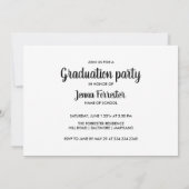 Invitation Graduate Black Three Photos (Dos)