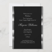 Invitation Graduate Class of 2021 Black and Silver Script (Dos)