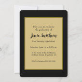 Invitation Graduate Class of 20__ Parties scintillant d'or 4 (Dos)