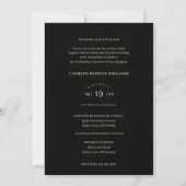 Invitation Graduate Fancy Botanical Oval Frame Golden effect (Dos)