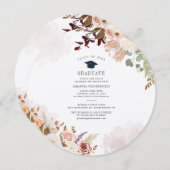 Invitation Graduate Floral Party 2025 (Devant / Derrière)