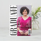 Invitation Graduate Fun Magazine tendance Couverture Grad Par (Debout devant)