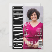 Invitation Graduate Fun Magazine tendance Couverture Grad Par (Devant)