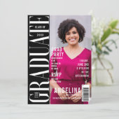 Invitation Graduate Fun Magazine tendance Couverture Grad Par (Debout devant)