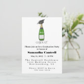 Invitation Graduate Graduate Casquette Champagne sur mesure (Debout devant)