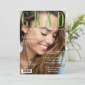Invitation Graduate Magazine Cover Photo Graduation Party (Debout devant)
