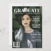 Invitation Graduate Magazine Cover Photo Graduation Party (Devant)
