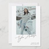 Invitation Graduate minimum de la fête de graduation photo (Devant)