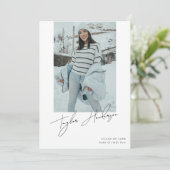 Invitation Graduate minimum de la fête de graduation photo (Debout devant)