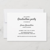 Invitation Graduate Modern Trois Photos Graduation Party  (Dos)