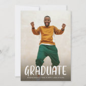 Invitation GRADUATE moderne 4 remise de diplômes photo (Devant)