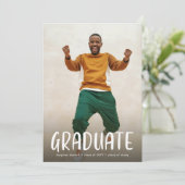 Invitation GRADUATE moderne 4 remise de diplômes photo (Debout devant)