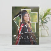 Invitation Graduate moderne de la photographie fête de gradua (Debout devant)