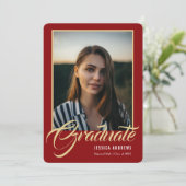 Invitation Graduate Moderne Photo modifiable | Graduation (Debout devant)