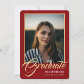 Invitation Graduate Moderne Photo modifiable | Graduation (Devant)