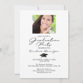 Invitation Graduate moderne Script 5 Photo Party (Dos)