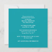 Invitation Graduate Monogramme 5 Photo Collage Graduation Tur (Dos)
