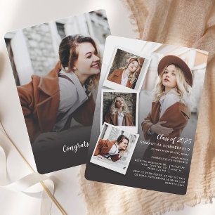 Invitation Graduate Photo Collage Graduation 2025 Party