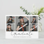 Invitation Graduate Photo Collage Modern Graduation (Debout devant)