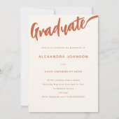 Invitation Graduate Photo Script Boho Floral Graduation Party (Dos)