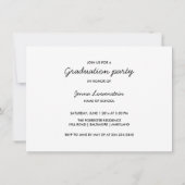 Invitation Graduate Script Trois Photos Graduate Party (Dos)