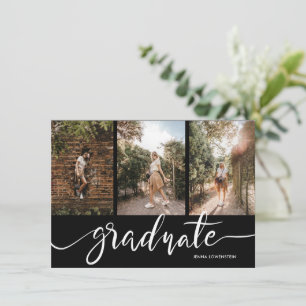 Invitation Graduate Script Trois Photos Graduate Party