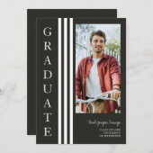 Invitation Graduate Simple Chic Trendy Script Photo (Devant / Derrière)