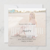 Invitation Graduate Simple Modern Two Photo (Dos)