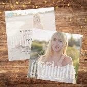 Invitation Graduate Simple Modern Two Photo