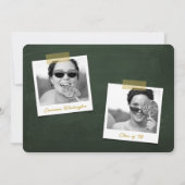 Invitation Graduate Simple Ruban Chalkboard Partie de graduat (Dos)