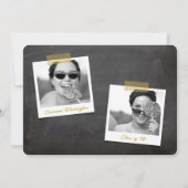 Invitation Graduate Simple Ruban Chalkboard Partie de graduat (Dos)