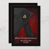 Invitation Graduation 2018 Red Tassel Charm College (Devant / Derrière)