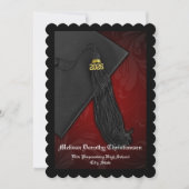 Invitation Graduation 2018 Red Tassel Charm College (Devant)