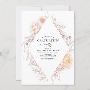 Invitation Graduation 2022 Boho Chic Dusty Pink Desert