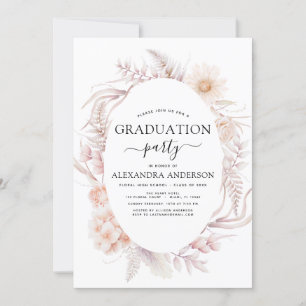Invitation Graduation 2022 Boho Chic Dusty Pink Desert Invita