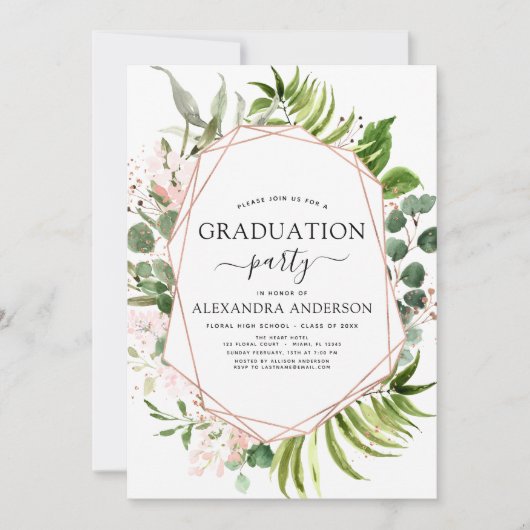 Invitation Graduation 2022 Eucalyptus verdure (Devant)