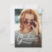Invitation Graduation 2022 Modern Photo Script Graduate Party (Devant)
