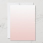 Invitation Graduation 2022 rose de la fête or top fille (Dos)