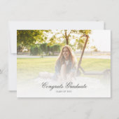 Invitation Graduation 2025 Blue Neon Graduate Photo Party (Dos)