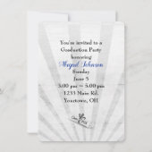Invitation Graduation 2025 En Couleurs Bleues et Noires (Dos)