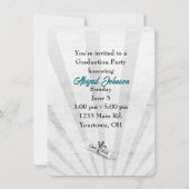 Invitation Graduation 2025 En Couleurs Turquoises et Noires (Dos)