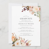Invitation Graduation 2025 Floral Grad Party (Devant)