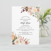 Invitation Graduation 2025 Floral Grad Photo Party (Debout devant)
