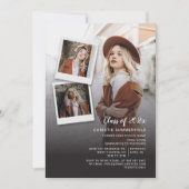 Invitation Graduation 2025 Grad Photos Script Party (Devant)