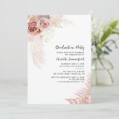Invitation Graduation 2025 Graduate Photo Pampas Grass Party (Debout devant)