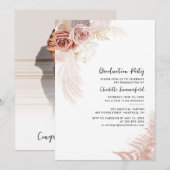 Invitation Graduation 2025 Graduate Photo Pampas Grass Party (Devant / Derrière)