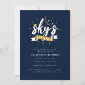 Invitation Graduation 2025 Navy Blue Grad Photo Party (Devant)