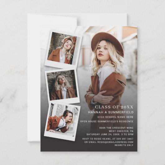 Invitation Graduation 2025 Open House Photos Grad Party (Devant)